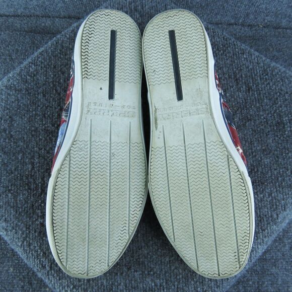Sperry Floral Men Boat Shoe Size 11.5 Medium‎ Red Fabric Slip On - Picture 8 of 10